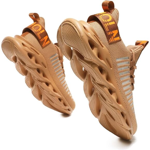 Other - Men's Brown Breathable Running Walking Ultra Sport Gym Slip On Sneakers Shoes